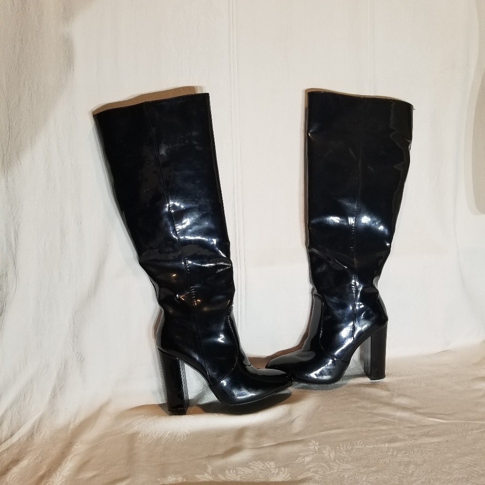 JustFab black heeled boots